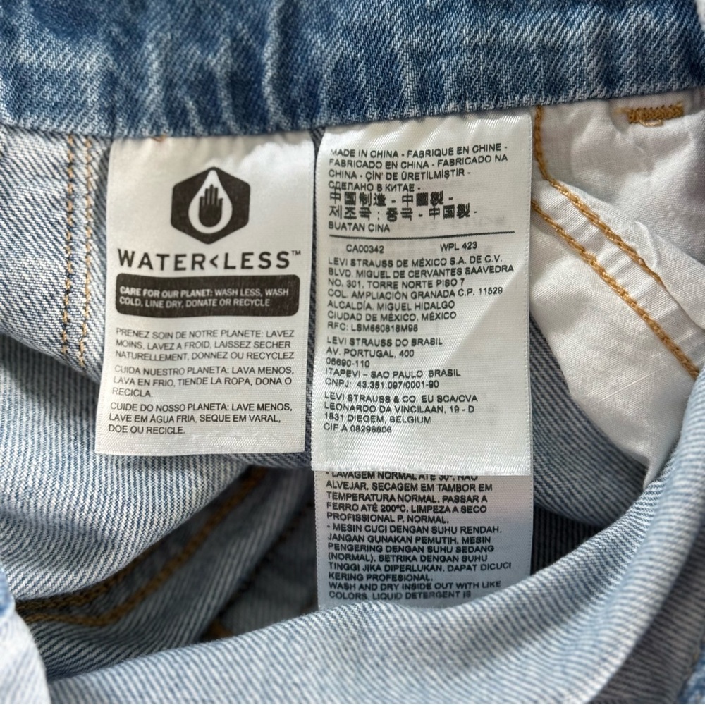 Levi Strauss distressed denim overalls purchased at Anthro - Picture 5 of 15
